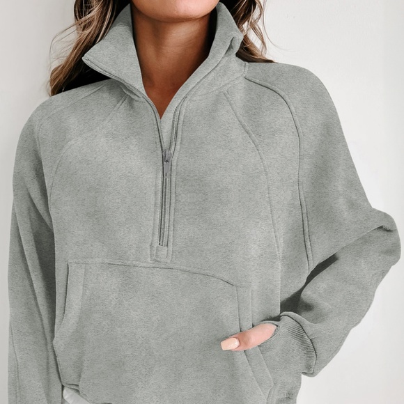 Grey Funnel Neck Sweater - Picture 2 of 4